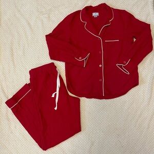 Petite Plume classic red flannel pajama set size xs